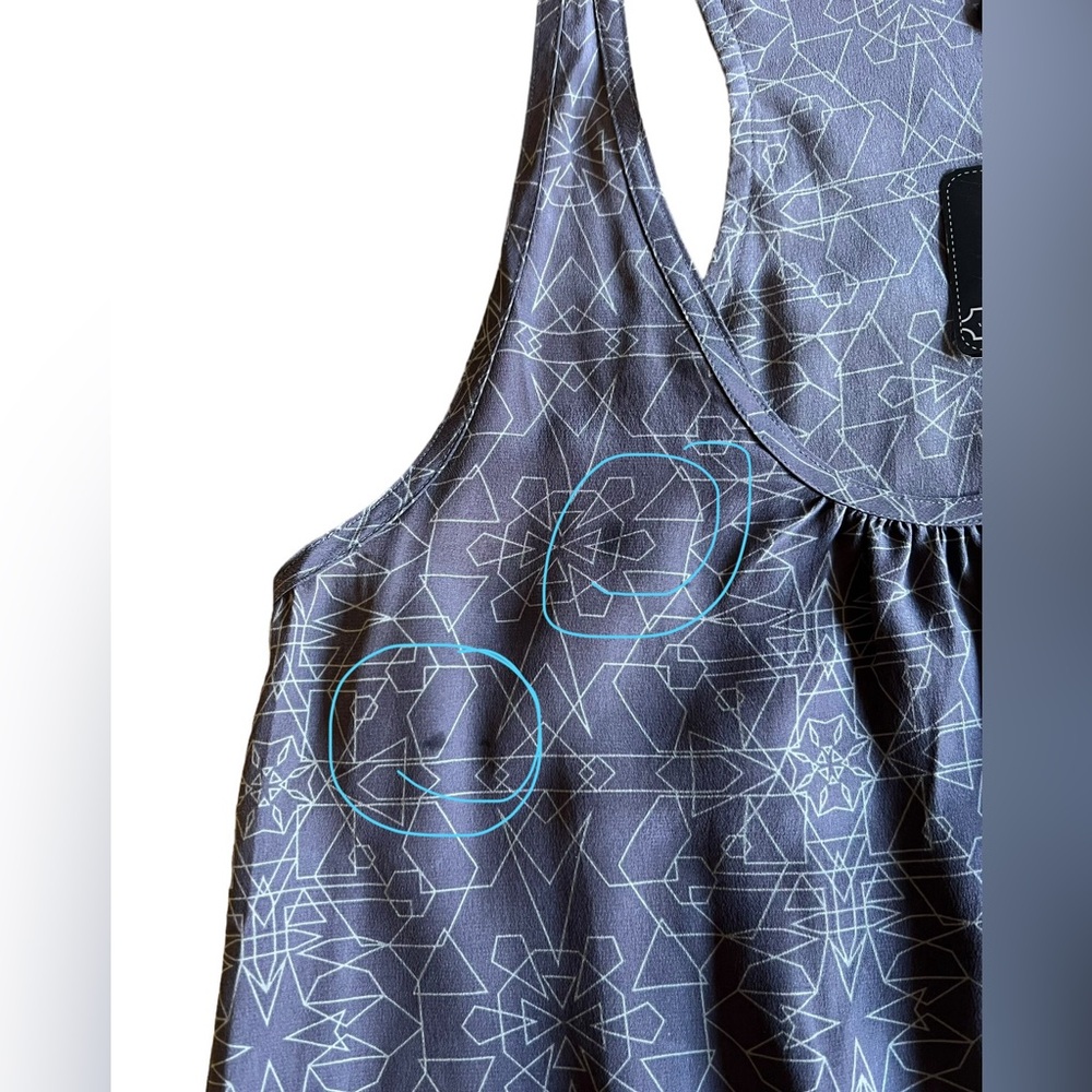 NWT HAYDEN-HARNETT 100% Silk “Michi” Cami Tank Top Geometric Design MSRP $98 - Picture 7 of 15